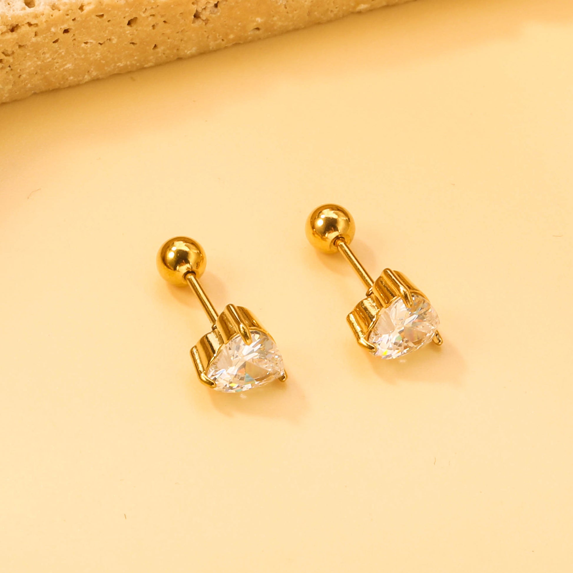 Piercing - Herzform Kugelverschluss,  2pc.