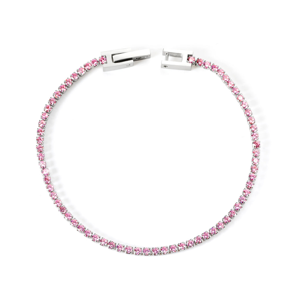 Diamond-Buckle Tennisarmband