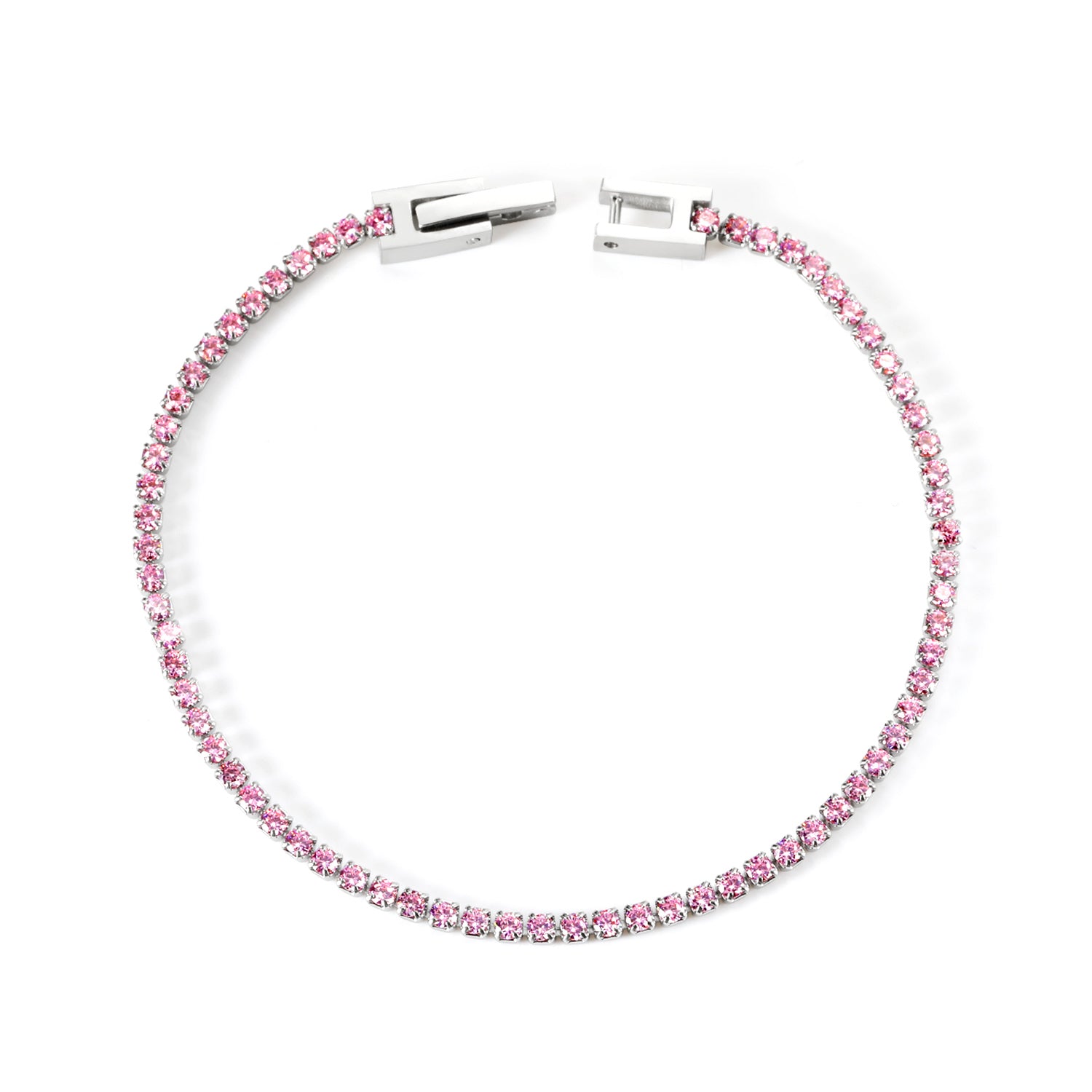 Diamond-Buckle Tennisarmband