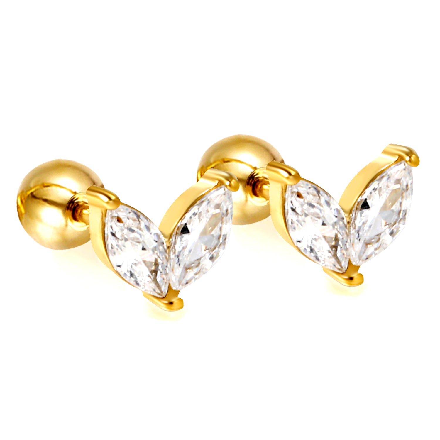 Piercing - Wings Gold 2pc.