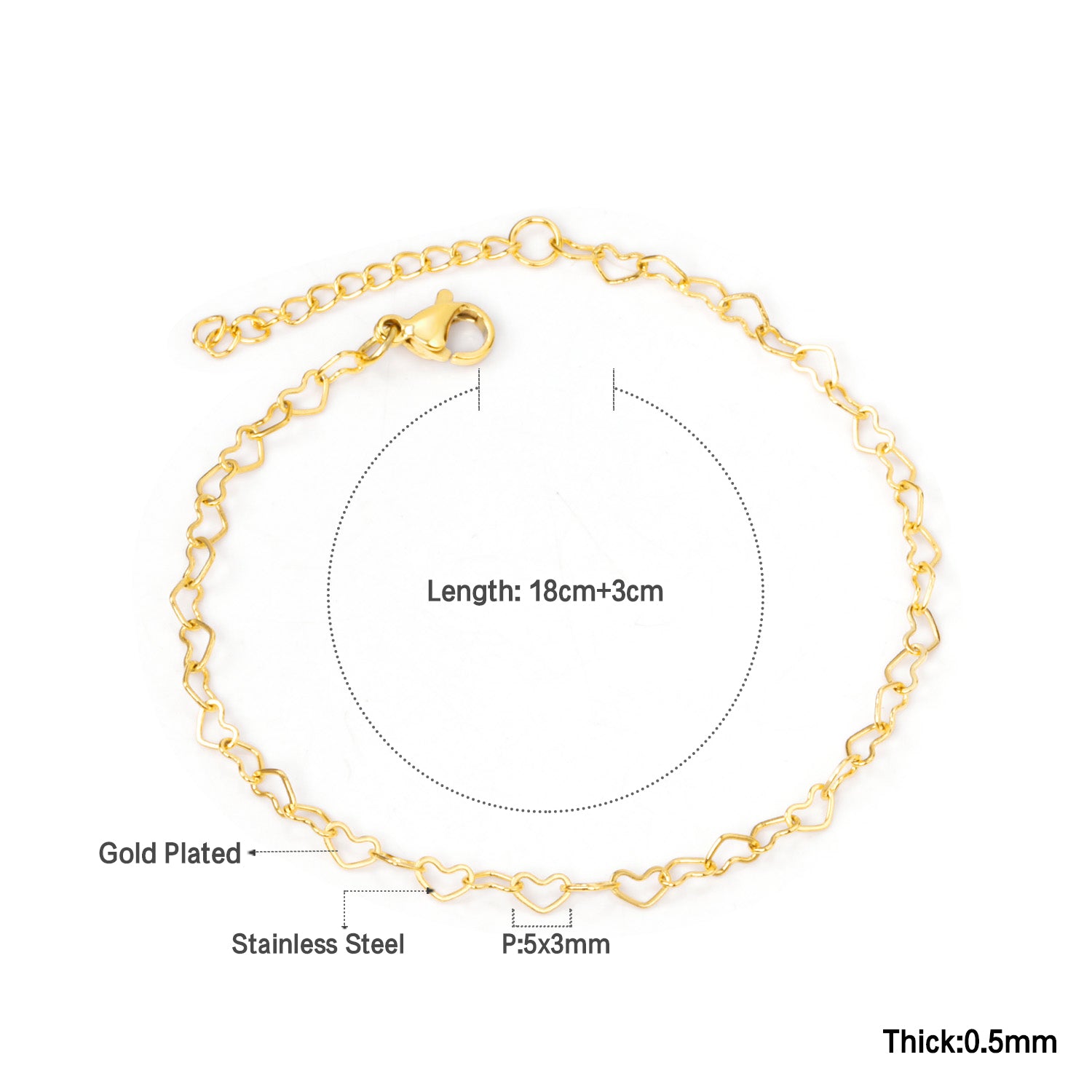 Herz Form Armband