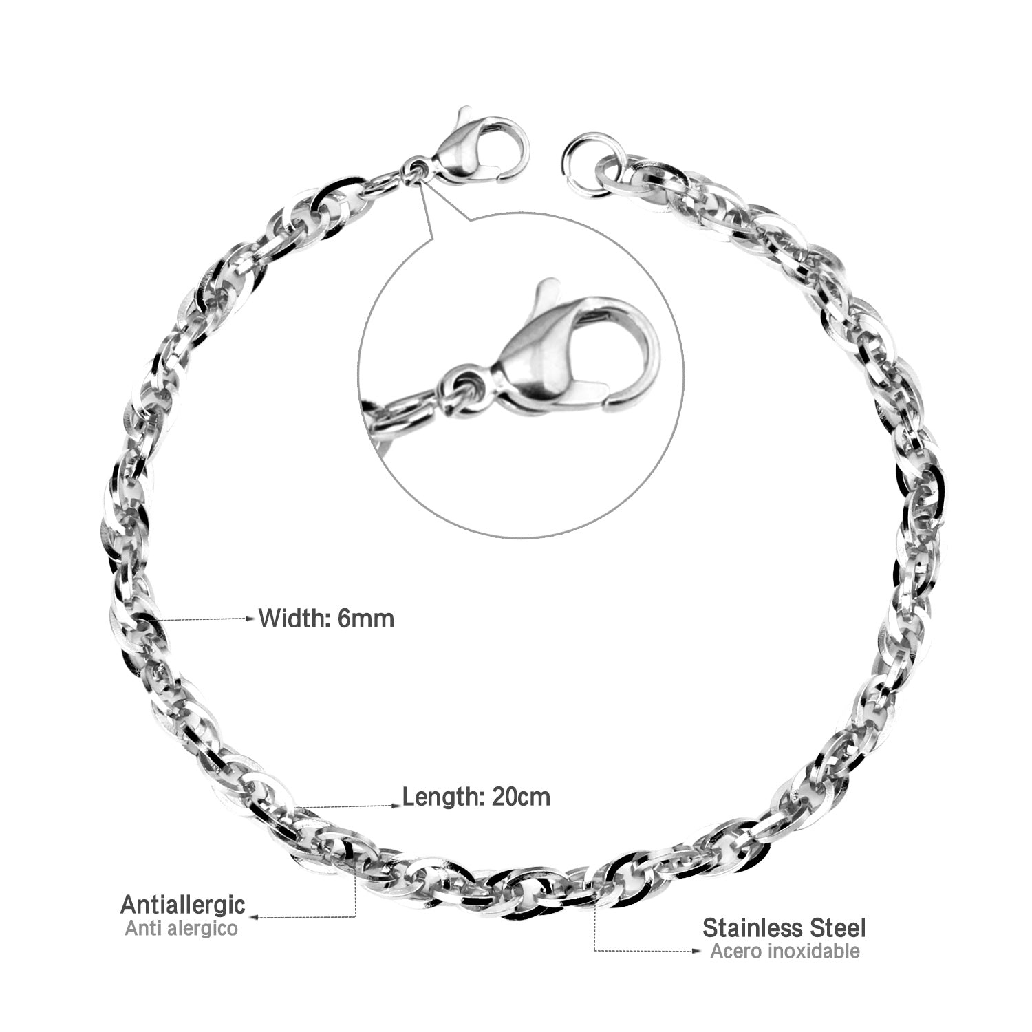 Soft- Männer Armband in Gold und Silber